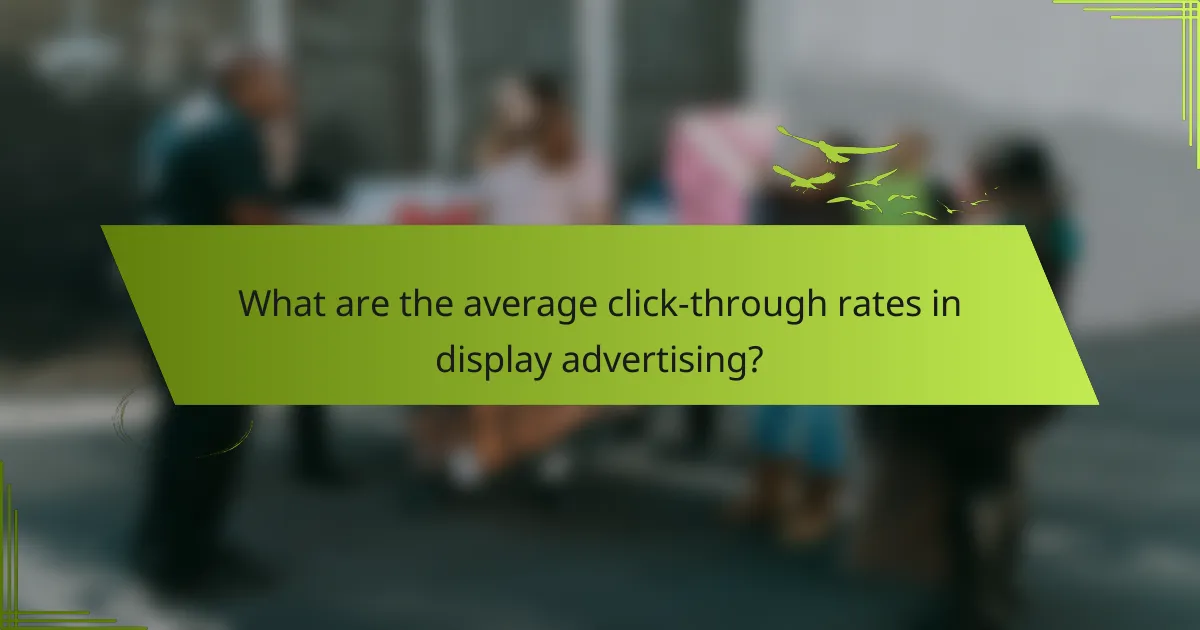 What are the average click-through rates in display advertising?